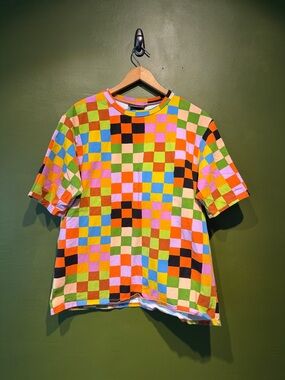 Nooworks Oversized T-Shirt - Checkered Colorful T-Shirt